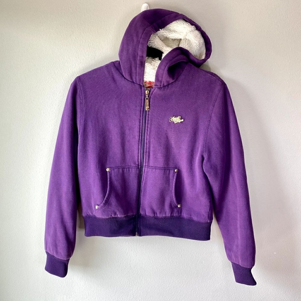 Apple Bottoms Purple Zip Hooded Jacket M